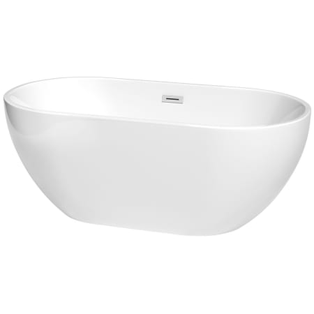 White / Polished Chrome Trim