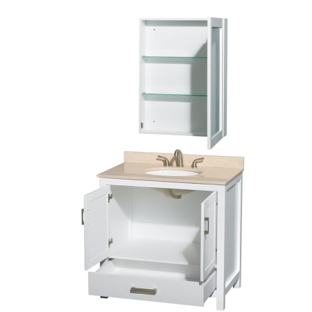 Wyndham Collection-WCS141436SUNOMED-Open Vanity / Medicine Cabinet View