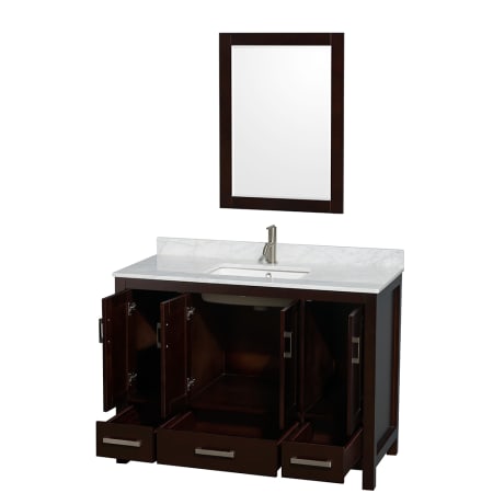 Wyndham Collection-WCS141448SUNSM24-Open Vanity View with Mirror