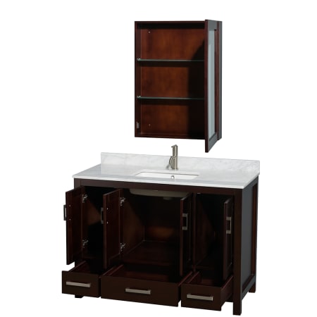 Wyndham Collection-WCS141448SUNSMED-Open Vanity / Medicine Cabinet View