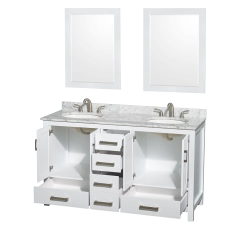 Wyndham Collection-WCS141460DUNOM24-Open Vanity View with Mirror