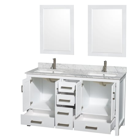Wyndham Collection-WCS141460DUNSM24-Open Vanity View with Mirror