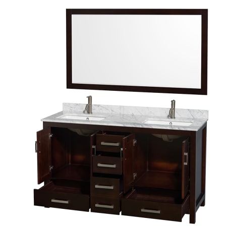 Wyndham Collection-WCS141460DUNSM58-Open Vanity View with Mirror