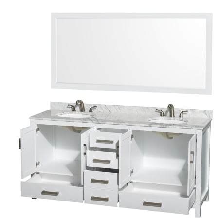 Wyndham Collection-WCS141472DUNOM70-Open Vanity View with Mirror