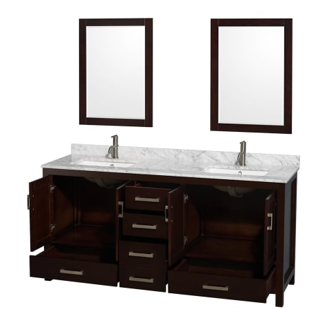 Wyndham Collection-WCS141472DUNSM24-Open Vanity View with Mirror