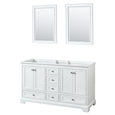 White / Polished Chrome Hardware