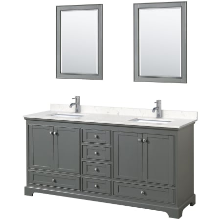 Dark Gray / Carrara Cultured Marble Top / Polished Chrome Hardware