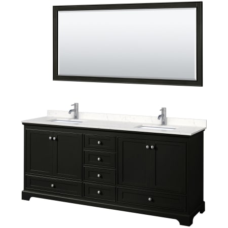 Dark Espresso / Carrara Cultured Marble Top / Polished Chrome Hardware