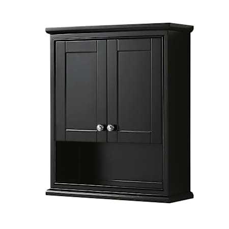 Wyndham Collection Deborah 30" Wood Wall Mounted Bathroom Cabinet Dark Espresso / Polished Chrome Hardware