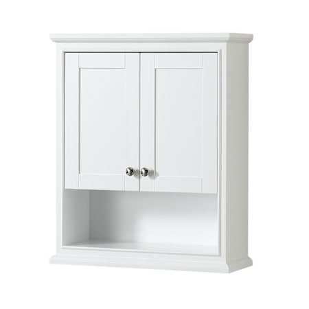 White / Polished Chrome Hardware