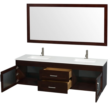 Open Vanity View with Mirror