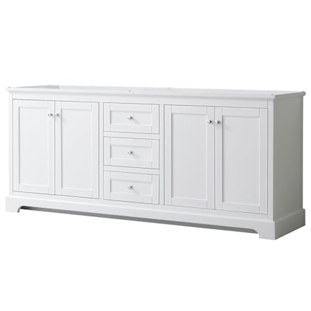 White / Polished Chrome Hardware