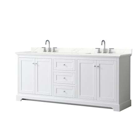 White / Giotto Quartz Top / Polished Chrome Hardware