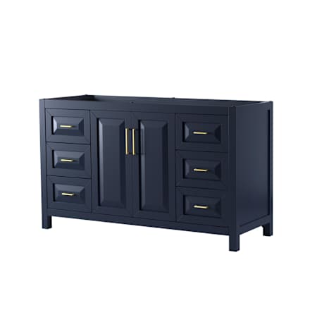 Dark Blue / Brushed Gold Hardware