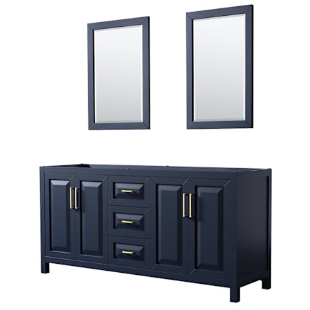 Dark Blue / Brushed Gold Hardware