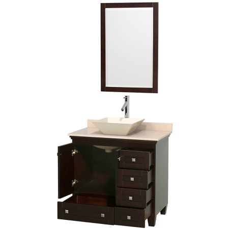 Open Vanity View with Mirror