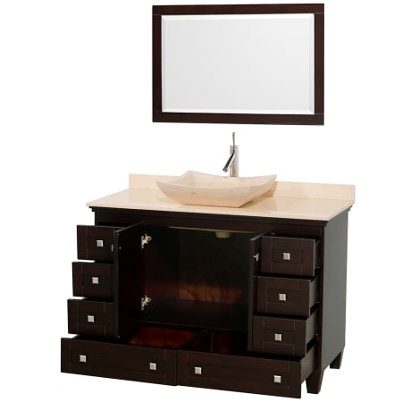 Open Vanity View with Mirror