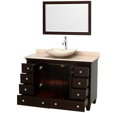 Open Vanity View with Mirror