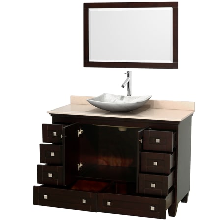 Open Vanity View with Mirror