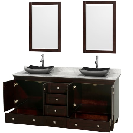 Open Vanity View with Mirror