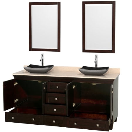 Open Vanity View with Mirror