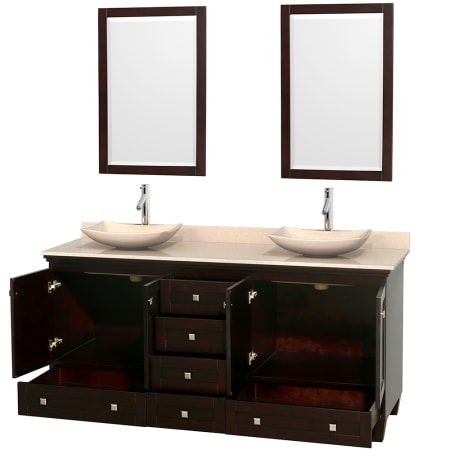 Open Vanity View with Mirror