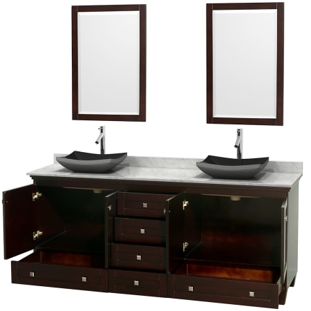 Open Vanity View with Mirror