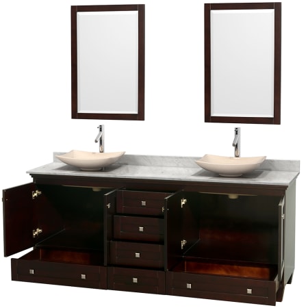 Open Vanity View with Mirror