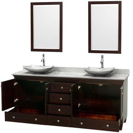 Open Vanity View with Mirror