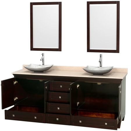 Open Vanity View with Mirror