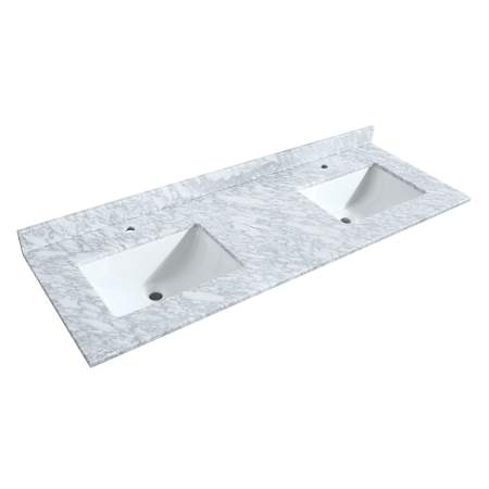 Wyndham Collection 60" Marble Vanity Top with Backsplash White Carrara Marble