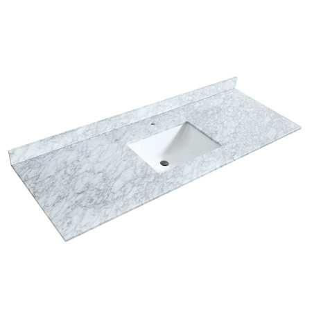 Wyndham Collection 60" Marble Vanity Top with Backsplash White Carrara Marble