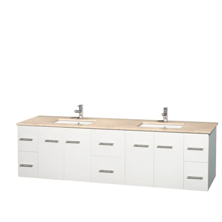 Wyndham Collection-WCVW00980DUNSM70-Full Vanity View with Ivory Marble Top and Undermount Sinks