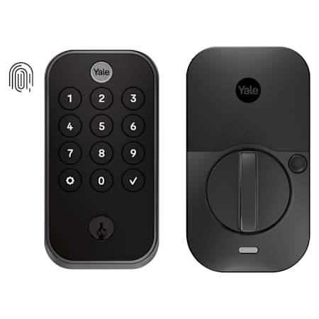 Yale Assure 2 Single Cylinder Electronic Fingerprint Keypad Keyless Entry Deadbolt with Bluetooth Black Suede