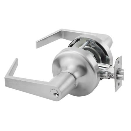 Yale 5300LN Series Augusta Grade 2 Single Cylinder Keyed Entry Door Lever Set with T-Strike Satin Chrome