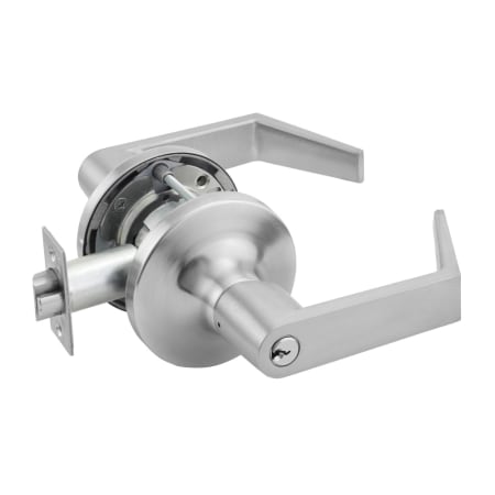 Yale 5400LN Series Augusta Heavy Duty Grade 1 Keyed Entry Double Cylinder Door Lever Set Satin Chrome