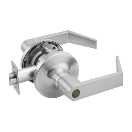 Yale 5400LN Series Augusta Heavy Duty Grade 1 Keyed Entry Double Cylinder Classroom Door Lever Set - Less Cylinder Satin Chrome