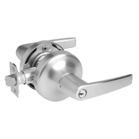 Yale 5300LN Series Monroe Grade 2 Single Cylinder Keyed Entry Door Lever Set with T-Strike Satin Chrome