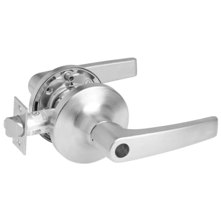 Yale 5400LN Series Monroe Heavy Duty Grade 1 Single Cylinder Keyed Entry Security Door Lever Set - Less Cylinder Satin Chrome
