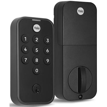 Yale Code Single Cylinder Electronic Keypad Keyless Entry Deadbolt Black Suede
