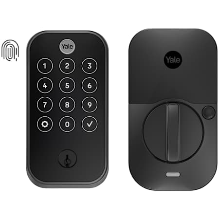 Yale Assure 2 Single Cylinder Electronic Fingerprint Touchscreen Keyless Entry Deadbolt with Bluetooth Black Suede