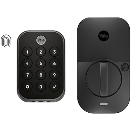 Yale Assure 2 Electronic Fingerprint Keypad Key Free Entry Deadbolt with Bluetooth Black Suede