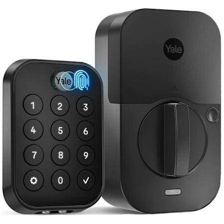 Yale Assure 2 Electronic Fingerprint Keypad Key Free Entry Deadbolt with WiFi Black Suede
