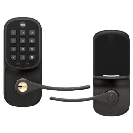 Yale Electronic Single Cylinder Keyless Entry Lever Set with Wi-Fi and Bluetooth Technology from the Assure Lever Collection Oil Rubbed Bronze