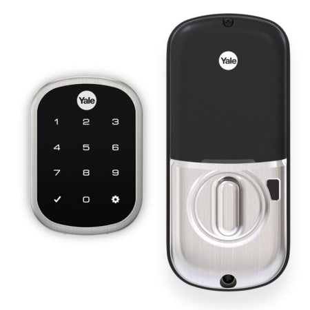 Yale Real Living Slim Keyless Deadbolt with Touchscreen Keypad and Bluetooth with Z Wave Satin Nickel