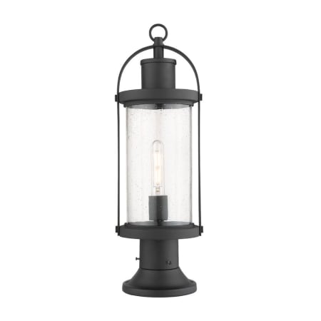 Z-Lite Roundhouse 23" Tall Outdoor Pier Mount Post Light Black