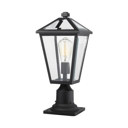 Z-Lite Talbot 18" Tall Outdoor Pier Mount Post Light Black