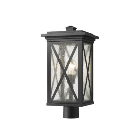 Z-Lite Brookside 20" Tall Outdoor Single Head Post Light Black