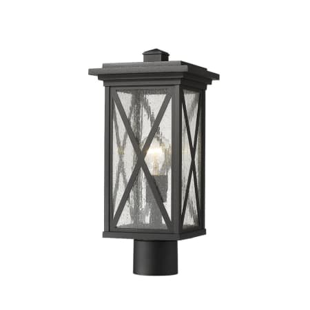 Z-Lite Brookside 113" Tall Outdoor Single Head Post Light Black