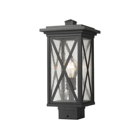 Z-Lite Brookside 16" Tall Outdoor Single Head Post Light Black